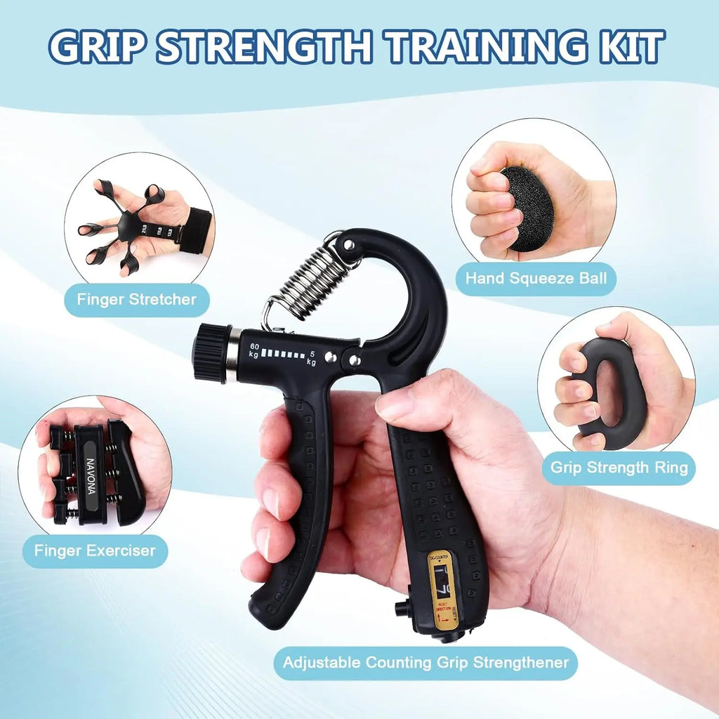 GripPower Adjustable Hand Strength Trainer Kit
