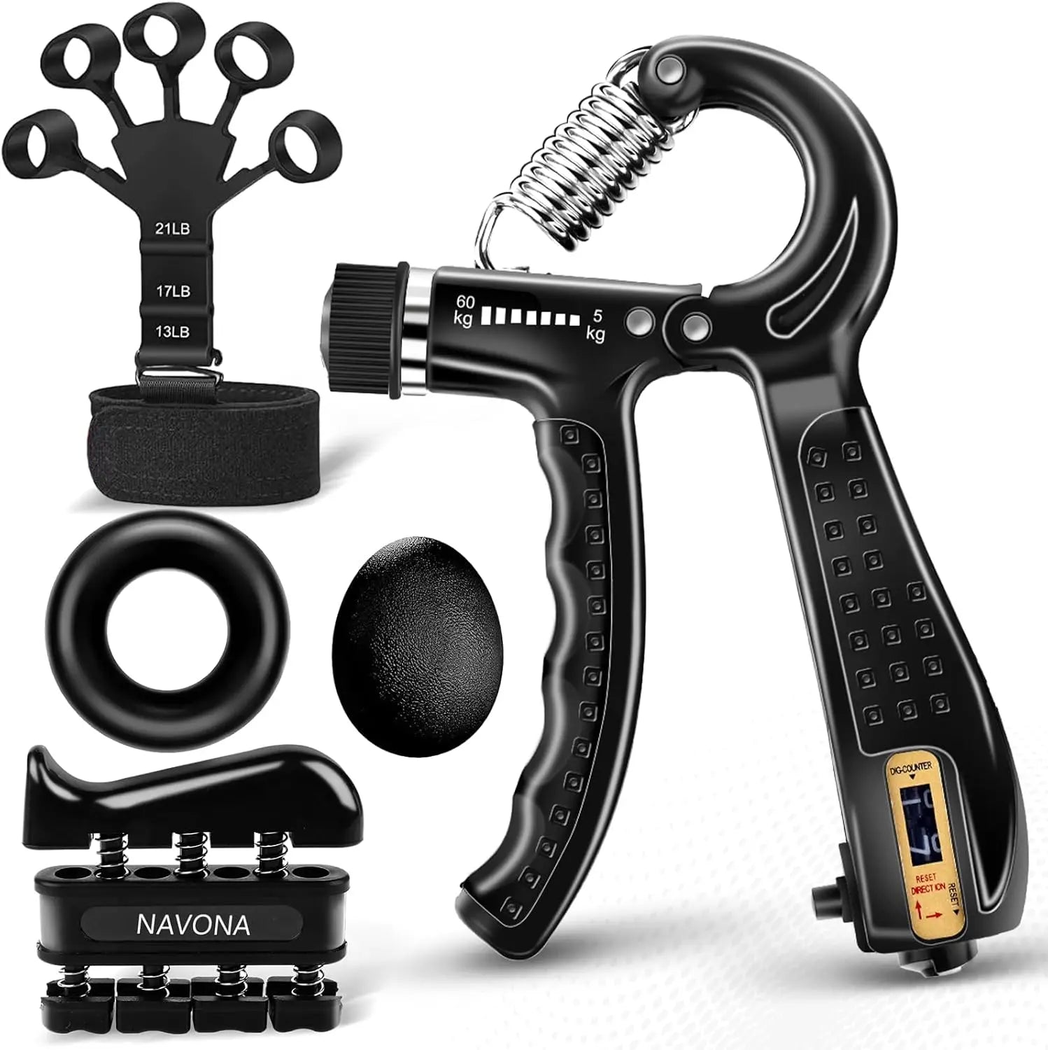 GripPower Adjustable Hand Strength Trainer Kit
